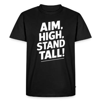 Les objectifs élevés sont une motivation ferme - T-shirt Premium bio Homme - noir - Devant - Nico (187cm)