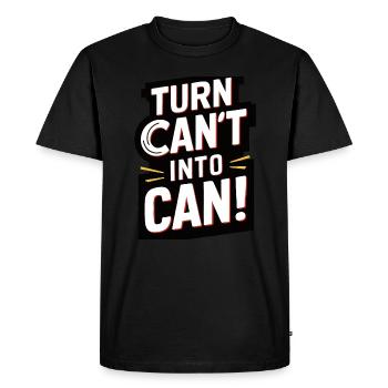 Je ne peux pas me en canette ! - T-shirt Premium bio Homme - noir - Devant - Nico (187cm)