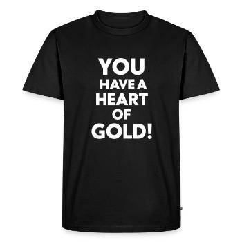 You've got a heart of gold - Men's Premium Organic T-Shirt - black - Front - Nico (187cm)