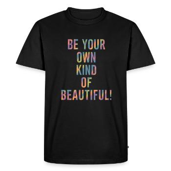 Be your own ideal of beauty - Men's Premium Organic T-Shirt - black - Front - Nico (187cm)
