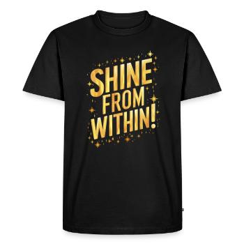 Dégagez la motivation de l’intérieur vers l’extérieur - T-shirt Premium bio Homme - noir - Devant - Nico (187cm)