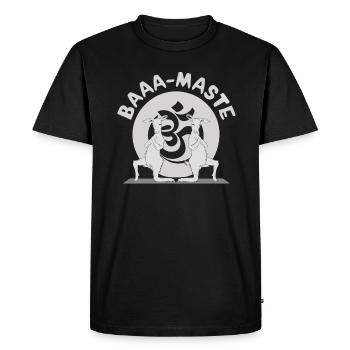 Baaa-Maste Chèvres Yoga Relaxation - T-shirt Premium bio Homme - noir - Devant - Nico (187cm)