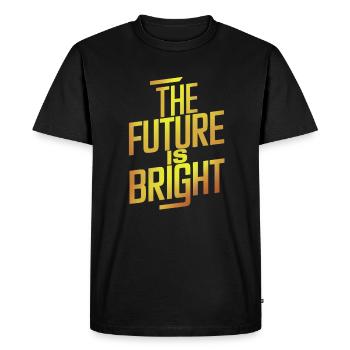 The future is bright Motivation - Men's Premium Organic T-Shirt - black - Front - Nico (187cm)