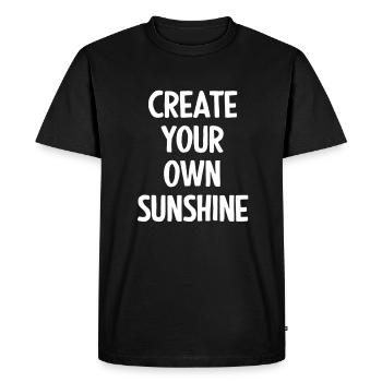 Créez votre propre motivation au soleil - T-shirt Premium bio Homme - noir - Devant - Nico (187cm)