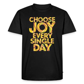 Choisissez la joie chaque jour - T-shirt Premium bio Homme - noir - Devant - Nico (187cm)