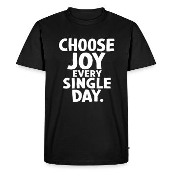 Choisissez la joie chaque jour - T-shirt Premium bio Homme - noir - Devant - Nico (187cm)