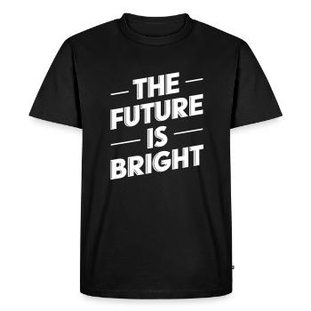 The future is bright Motivation - Men's Premium Organic T-Shirt - black - Front - Nico (187cm)