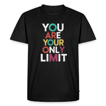 You're your only limit - Men's Premium Organic T-Shirt - black - Front - Nico (187cm)
