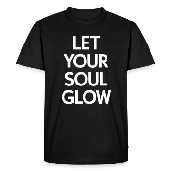Laissez votre âme briller - T-shirt Premium bio Homme - noir - Devant - Nico (187cm)