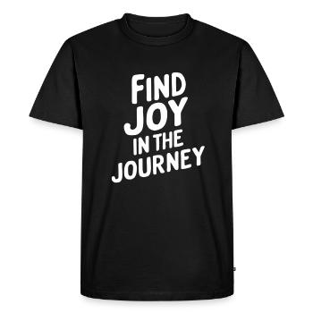 Find joy on your way - Men's Premium Organic T-Shirt - black - Front - Nico (187cm)