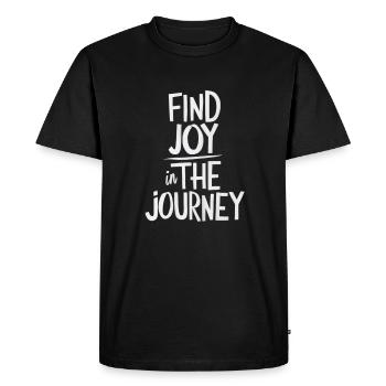 Find joy on your way - Men's Premium Organic T-Shirt - black - Front - Nico (187cm)