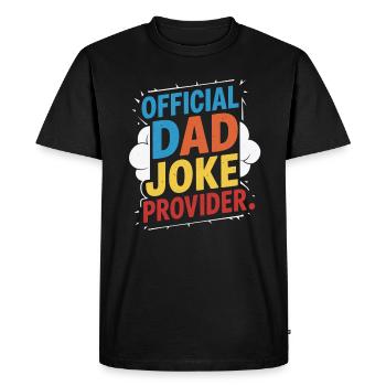 Official Dad Joke Supplier - Men's Premium Organic T-Shirt - black - Front - Nico (187cm)