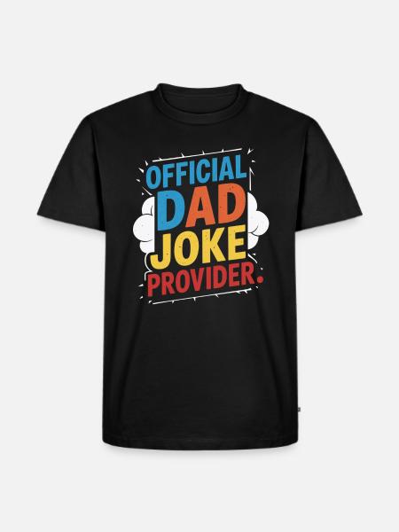 Official Dad Joke Supplier - Men's Premium Organic T-Shirt - black
