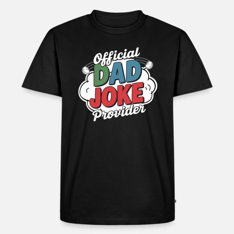 Offizieller Dad Joke Versorger - Männer Premium Bio T-Shirt - Schwarz