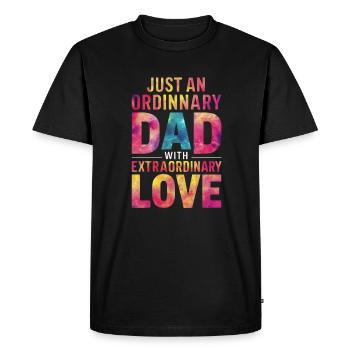 Just an ordinary dad - Men's Premium Organic T-Shirt - black - Front - Nico (187cm)