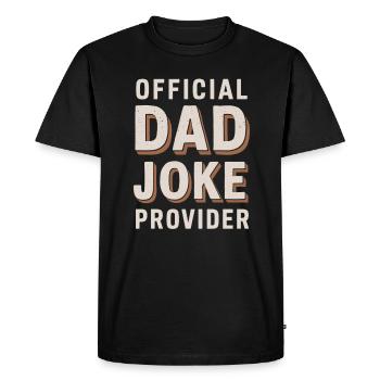 Official Dad Joke Supplier - Men's Premium Organic T-Shirt - black - Front - Nico (187cm)
