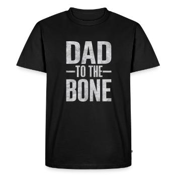 Dad To The Bone Strong Expression - Men's Premium Organic T-Shirt - black - Front - Nico (187cm)
