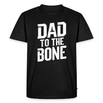 Dad To The Bone Strong Expression - Men's Premium Organic T-Shirt - black - Front - Nico (187cm)