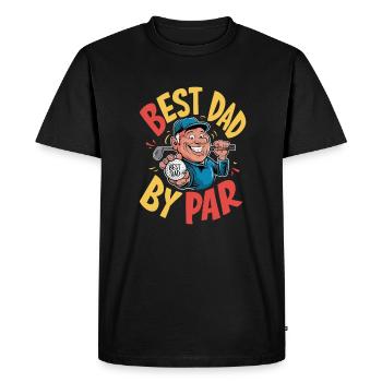 Meilleur papa du golf - style unique - T-shirt Premium bio Homme - noir - Devant - Nico (187cm)