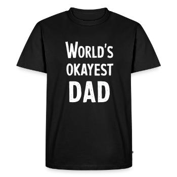 Le meilleur papa le plus correct du monde - T-shirt Premium bio Homme - noir - Devant - Nico (187cm)