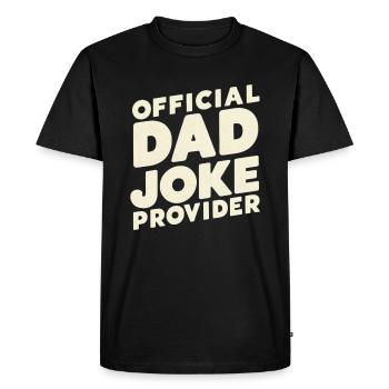 Official Father Joke Supplier - Men's Premium Organic T-Shirt - black - Front - Nico (187cm)