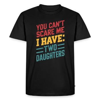 Tu ne peux pas me faire peur, j’en ai deux - T-shirt Premium bio Homme - noir - Devant - Nico (187cm)