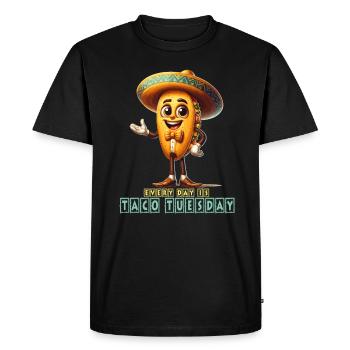 Chaque jour est le mardi des tacos - T-shirt Premium bio Homme - noir - Devant - Nico (187cm)