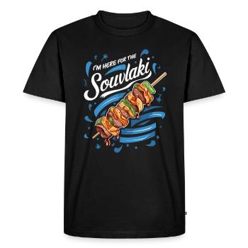 I'm here for the souvlaki experience - Men's Premium Organic T-Shirt - black - Front - Nico (187cm)