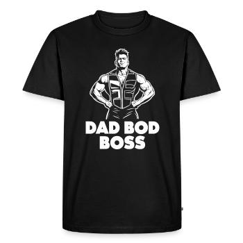 Proud father Strong character - Men's Premium Organic T-Shirt - black - Front - Nico (187cm)