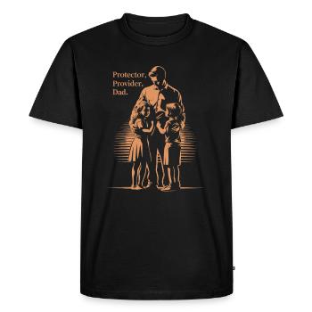 Protecteur, Pourvoyeur, Père - Honorez vos héros - T-shirt Premium bio Homme - noir - Devant - Nico (187cm)