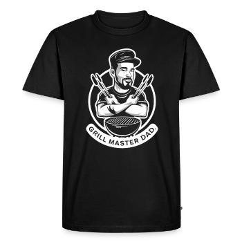 Grill Master Papa - Unique Motif - T-shirt Premium bio Homme - noir - Devant - Nico (187cm)