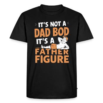 Pas un corps de papa mais une figure paternelle - T-shirt Premium bio Homme - noir - Devant - Nico (187cm)