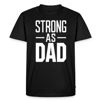 Motif fort comme papa pour la mode de tous les jours - T-shirt Premium bio Homme - noir - Devant - Nico (187cm)
