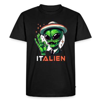 Italie Souvenir Cadeau Drôle Italien - T-shirt Premium bio Homme - noir - Devant - Nico (187cm)