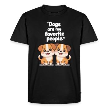 Les chiens sont mes personnes préférées Amis chiots mignons - T-shirt Premium bio Homme - noir - Devant - Nico (187cm)