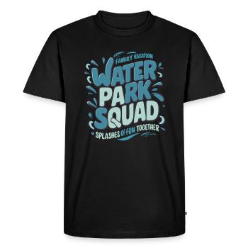 Parc aquatique Squad : vacances en famille, plaisir aquatique - T-shirt Premium bio Homme - noir - Devant - Nico (187cm)