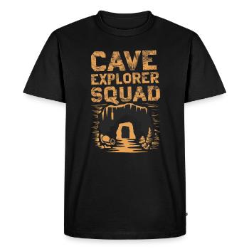 Cave Explorer Squad Adventure Enthusiasts - Men's Premium Organic T-Shirt - black - Front - Nico (187cm)