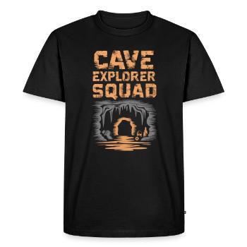 Cave Explorer Squad Adventure - Men's Premium Organic T-Shirt - black - Front - Nico (187cm)