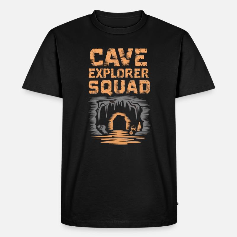 Cave Explorer Squad Adventure - Men's Premium Organic T-Shirt - black