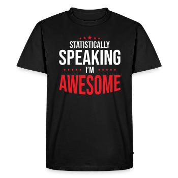 Statistically, I'm fantastic - Men's Premium Organic T-Shirt - black - Front - Nico (187cm)