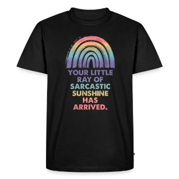 Your little ray of sarcastic sunshine - Men's Premium Organic T-Shirt - black - Front - Nico (187cm)