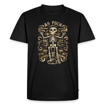 Dieu maya déesse maya Ah Puch oeuvre - T-shirt Premium bio Homme - noir - Devant - Nico (187cm)