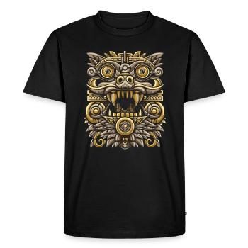Dieu Maya Mythologie Maya Chaac Masques Design - T-shirt Premium bio Homme - noir - Devant - Nico (187cm)