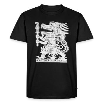 Dieu maya mythologie maya Dieu ancien - T-shirt Premium bio Homme - noir - Devant - Nico (187cm)