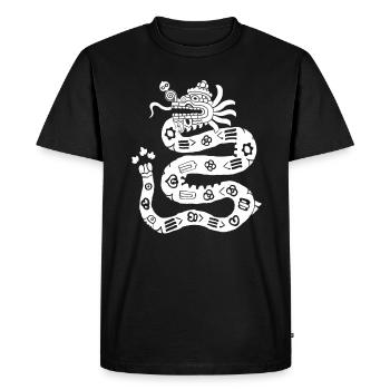 Dieu aztèque Mythologie ancienne Quetzalcoatl - T-shirt Premium bio Homme - noir - Devant - Nico (187cm)