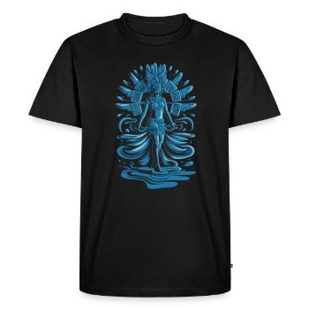 Dieu aztèque mythologie aztèque Chalchiuhtotolin - T-shirt Premium bio Homme - noir - Devant - Nico (187cm)