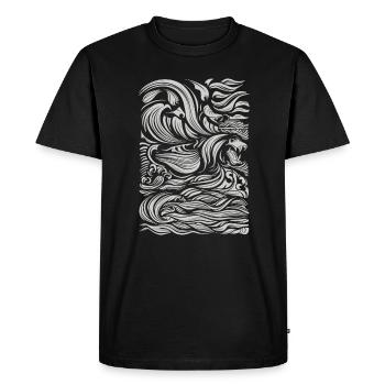 Dieu aztèque mythologie aztèque Chalchiuhtotolin - T-shirt Premium bio Homme - noir - Devant - Nico (187cm)