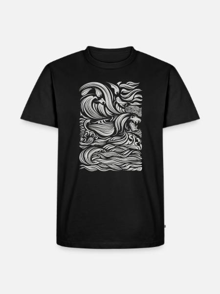 Aztec god Aztec mythology Chalchiuhtotolin - Men's Premium Organic T-Shirt - black