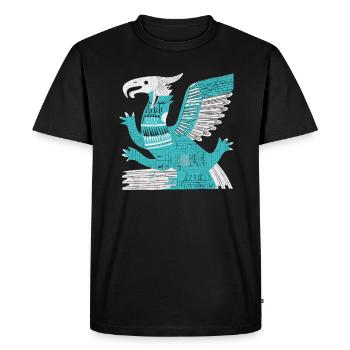Dieu aztèque Mythologie ancienne Quetzalcoatl - T-shirt Premium bio Homme - noir - Devant - Nico (187cm)