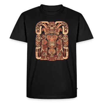 Aztec God Ancient Mythology Tlaloc - Men's Premium Organic T-Shirt - black - Front - Nico (187cm)